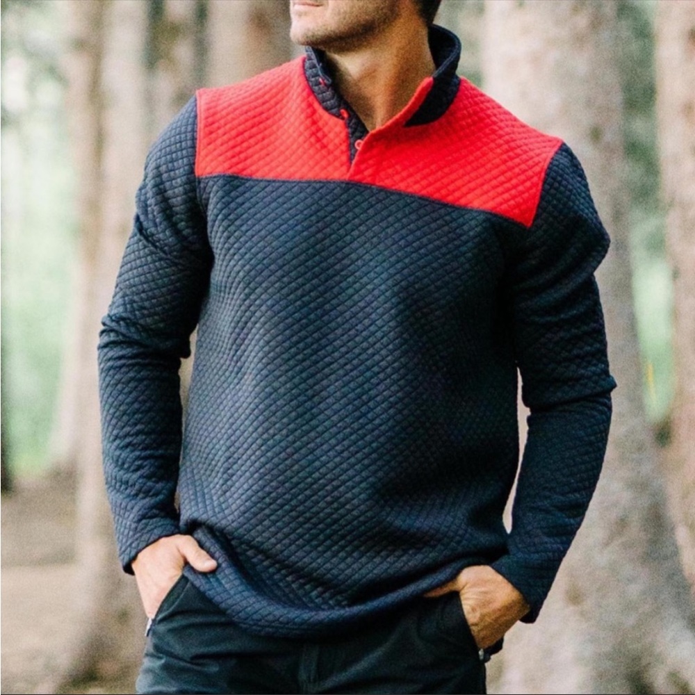 Men’s ZYIA Active Canyon Quilted Button Pullover Size XXL
